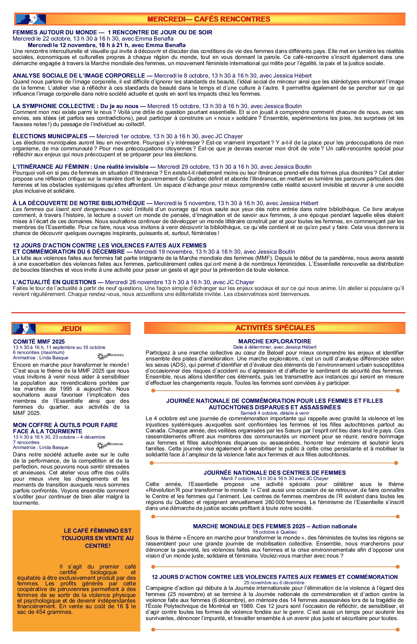 programmation automne 2024 l'essentielle