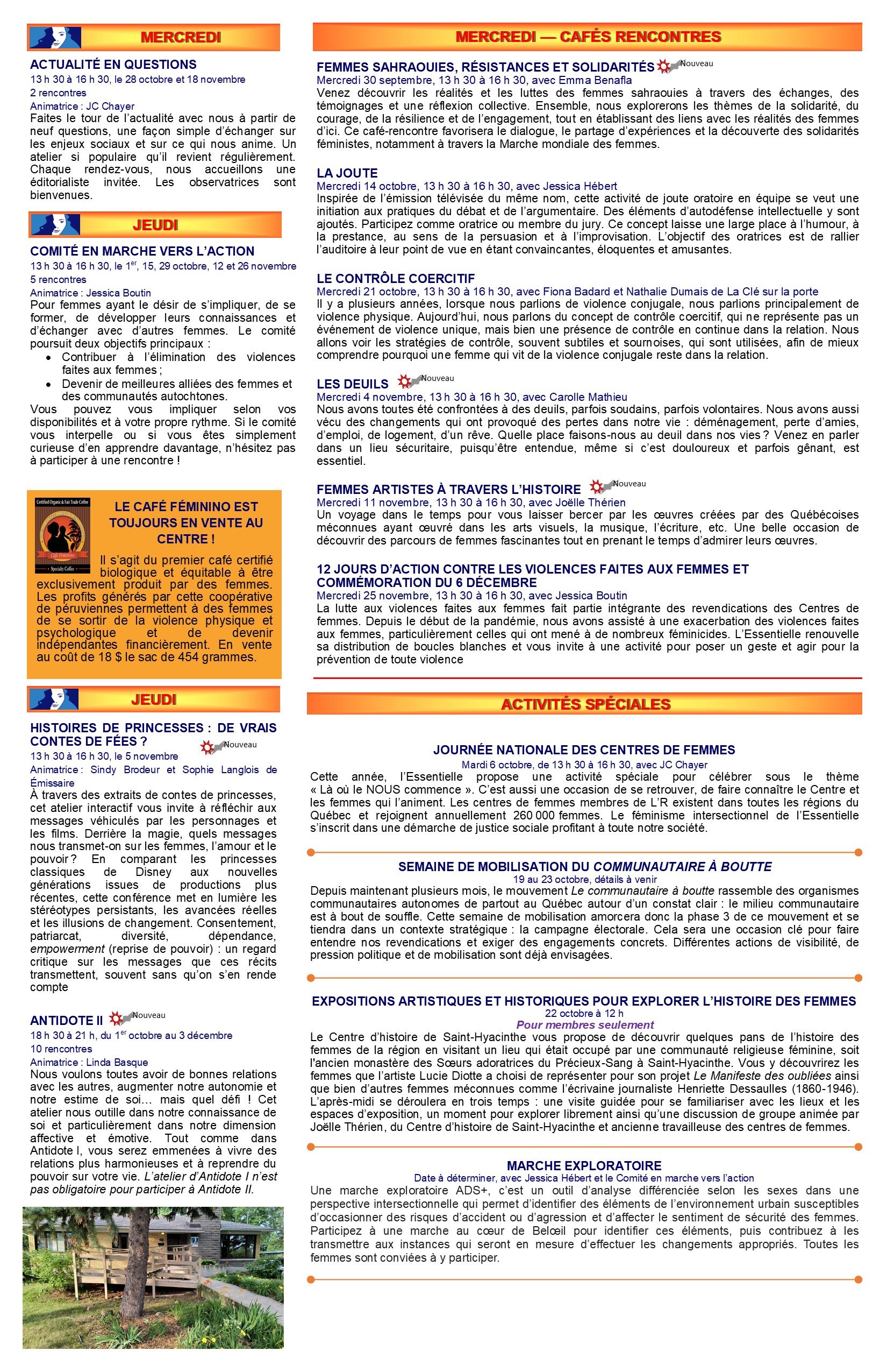 programmation automne 2024 l'essentielle